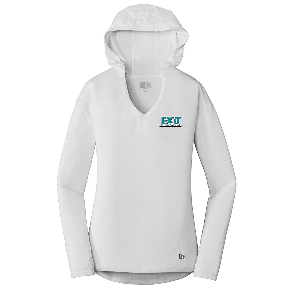 Picture of Heat Transfer - EXIT Realty Corp New Era® Tri-Blend Pullover Hoodie - Women's White