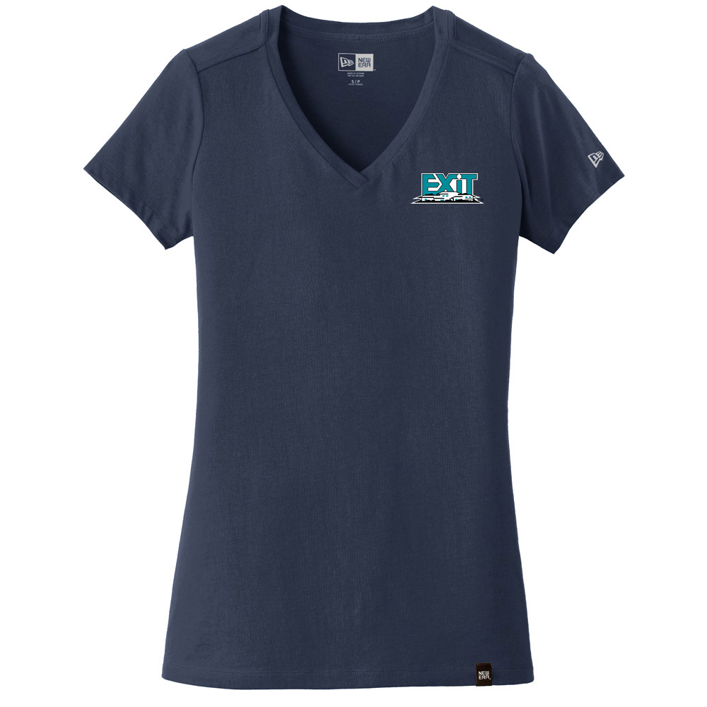 Picture of Heat Transfer - EXIT Realty Corp New Era® Ladies Heritage Blend V-Neck Tee - Women's Navy