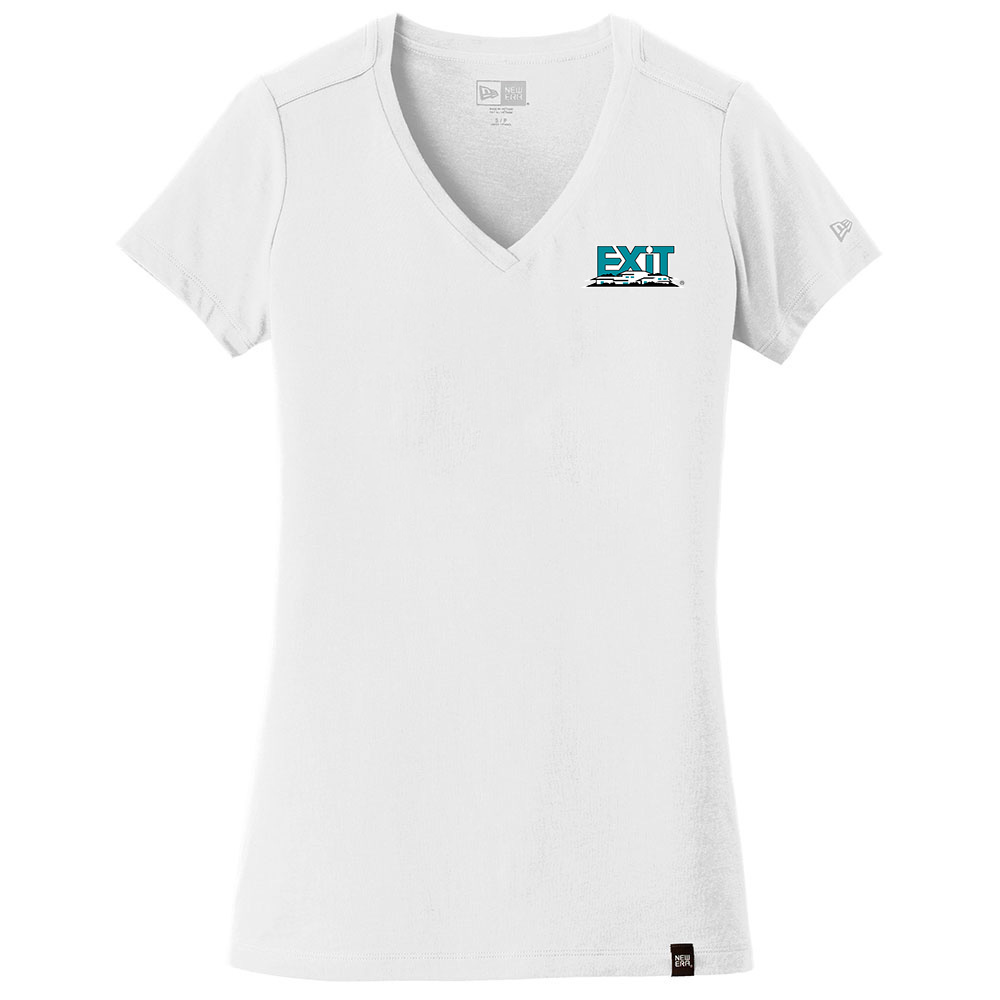 Picture of Heat Transfer - EXIT Realty Corp New Era® Ladies Heritage Blend V-Neck Tee - Women's White