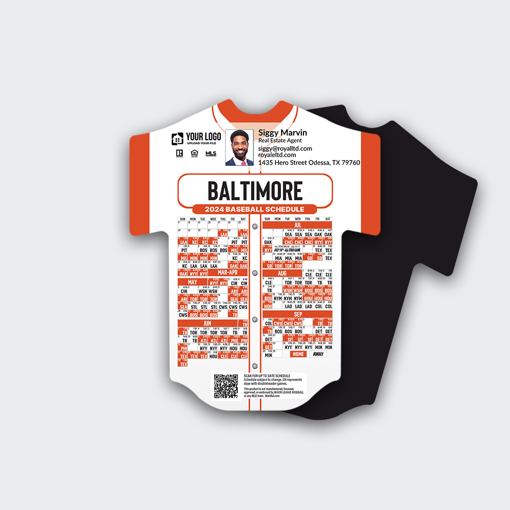 Picture of Jersey Shape Magnets - Baltimore Orioles
