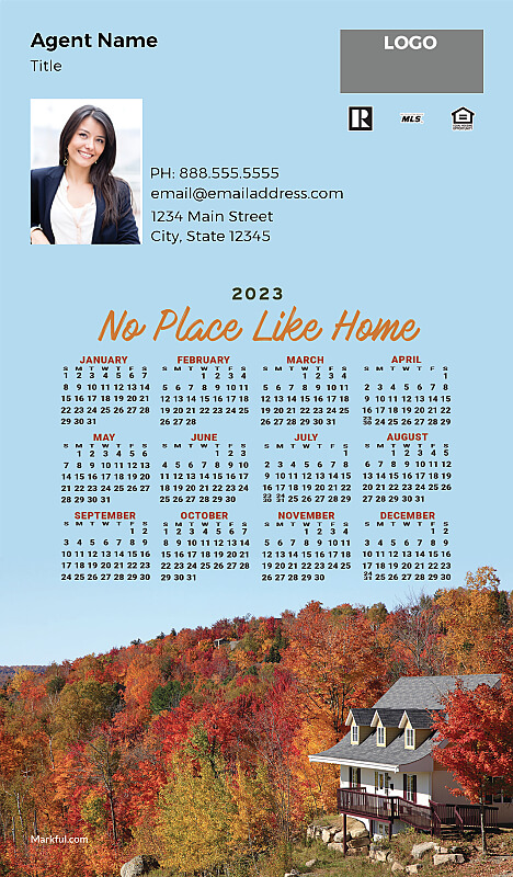 Picture of 2023 Custom Full Calendar Magnets: Executive - No Place Like Home