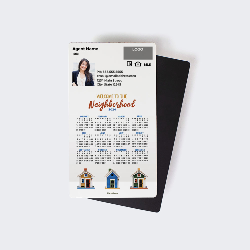Picture of 2024 Custom Full Calendar Magnets: Executive - Welcome to the Neighborhood