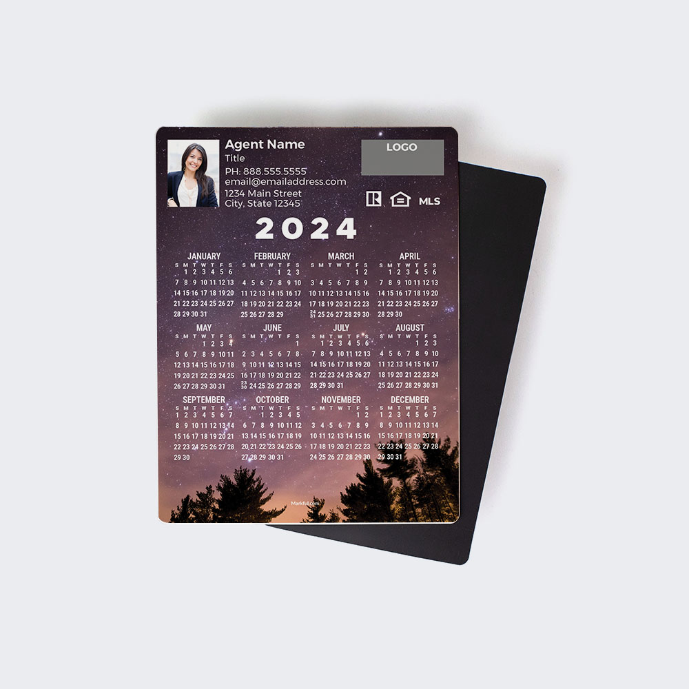Picture of 2024 Custom Full Calendar Magnets: Jumbo - Starry Skies