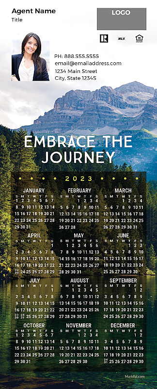Picture of 2023 PostCard Mailer Calendar Magnets - Embrace the Journey