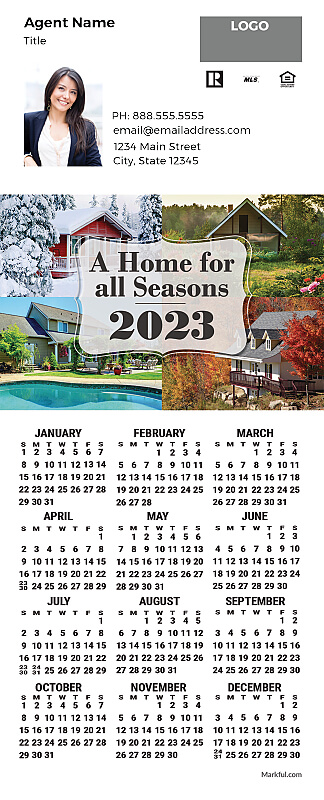 Picture of 2023 QuickCard Calendar Magnets - A Home for All Seasons
