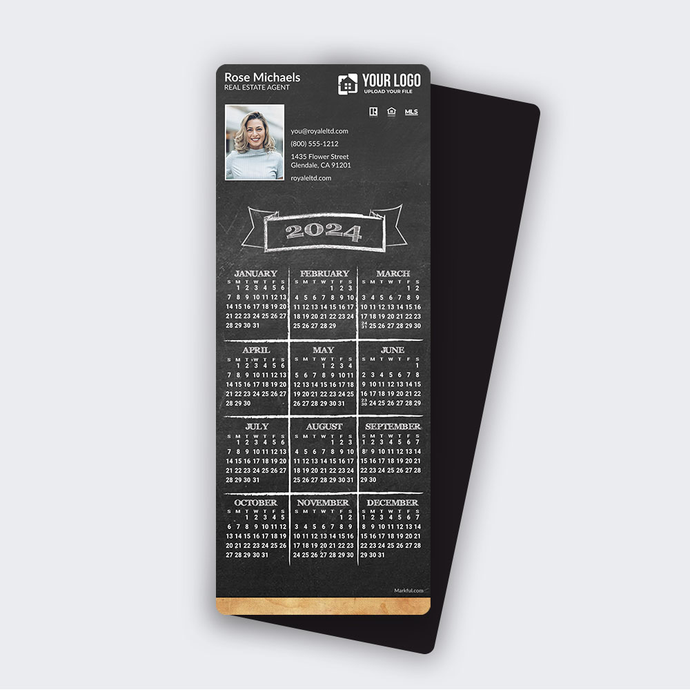 Picture of 2024 QuickMagnet Calendar Magnets - Chalkboard