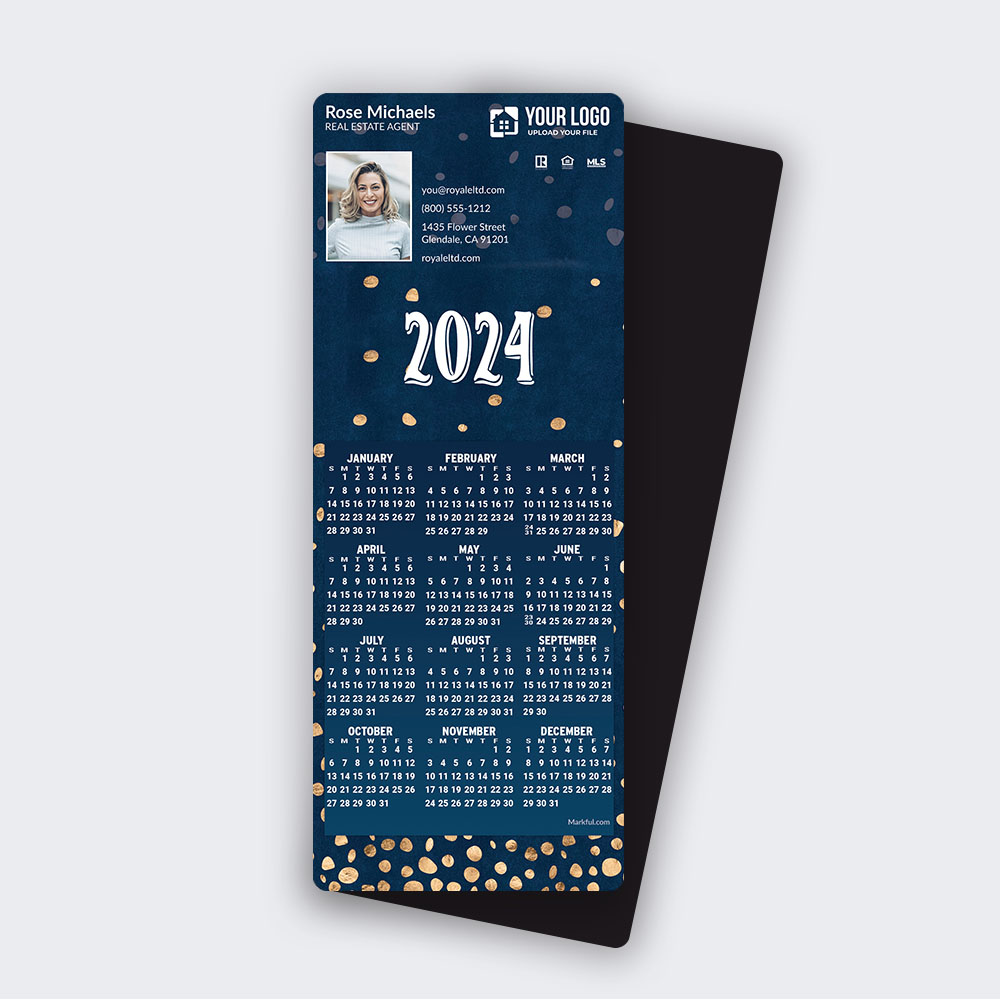 Picture of 2024 QuickMagnet Calendar Magnets - Flecks of Gold