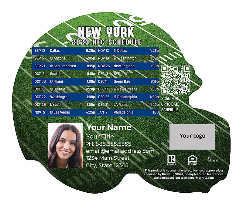 Picture of New York Giants Personalized Helmet-Shaped Football Magnet 2024