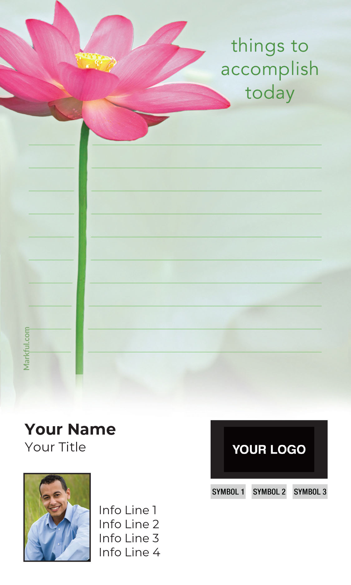 Picture of Custom Notepads - Pink Flower