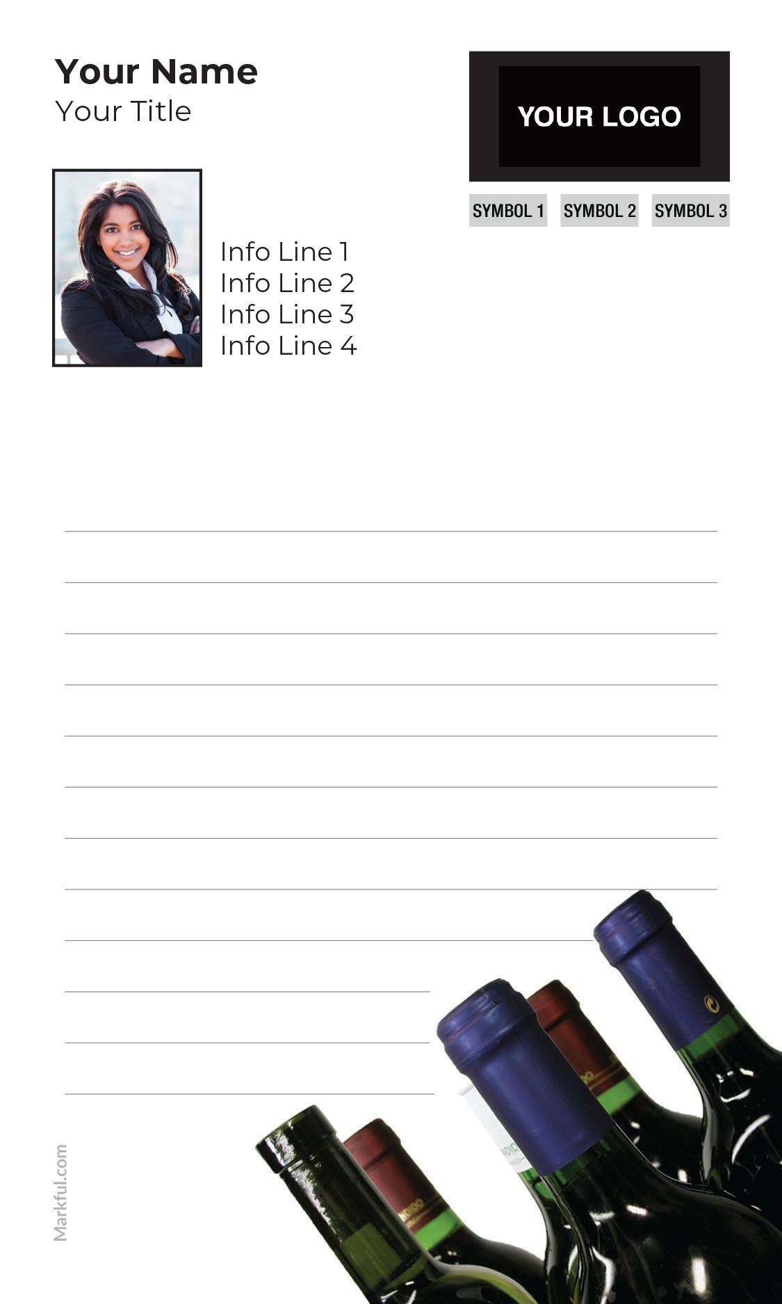 Picture of Custom Notepads - Wine Bottles