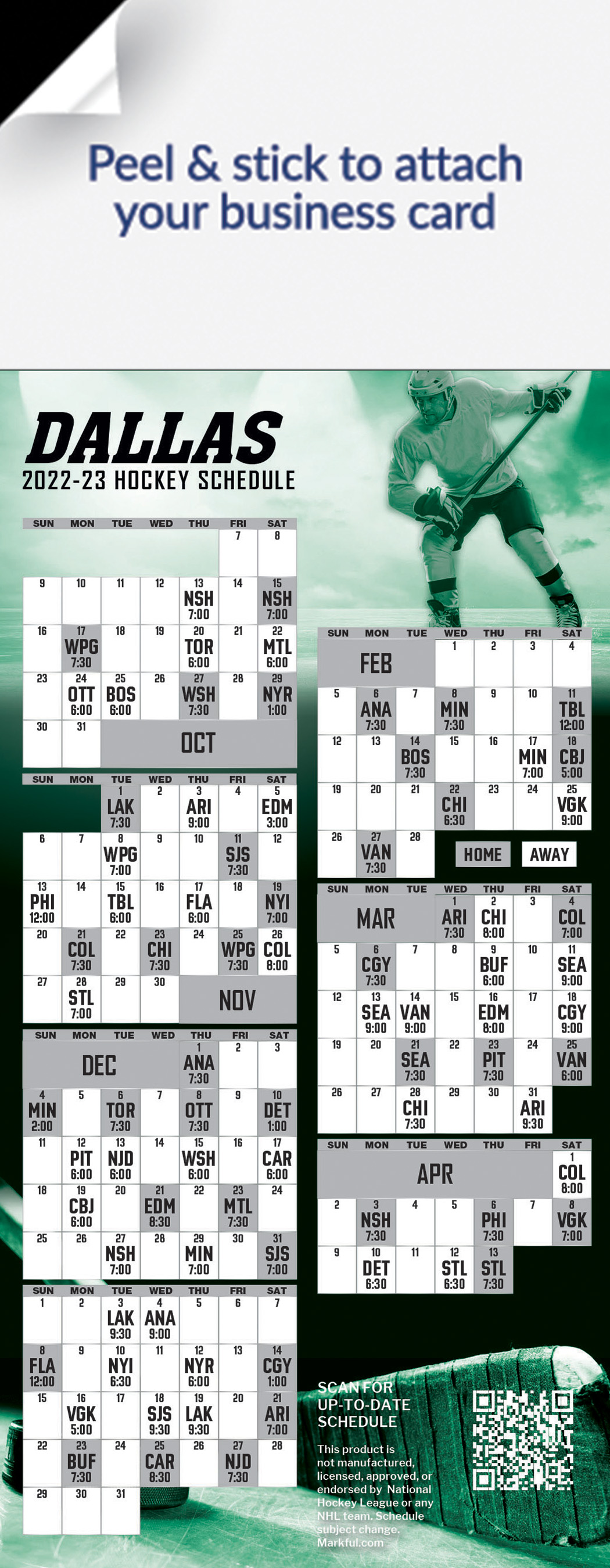 Picture of 2022-23 QuickStix Hockey Magnets - Dallas Stars