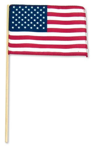 Picture of US Stick Flag - 4" x 6" Cotton Flag