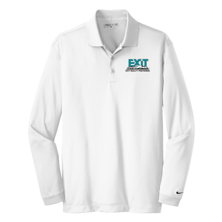 Picture of Nike Long Sleeve Polo - Men's White