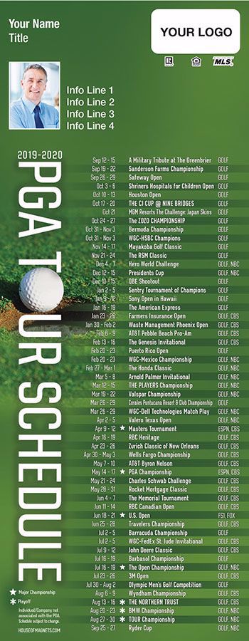 Picture of 2019-20 PostCard Mailer PGA Schedule Magnets