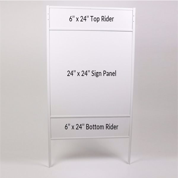 Picture of Double Stake Frame - 24x24 - Double Rider - White:
