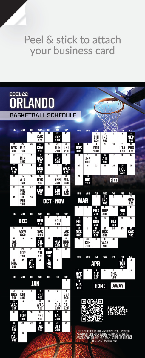2021-22 Stock QuickStix Basketball Magnets - Orlando Magic 