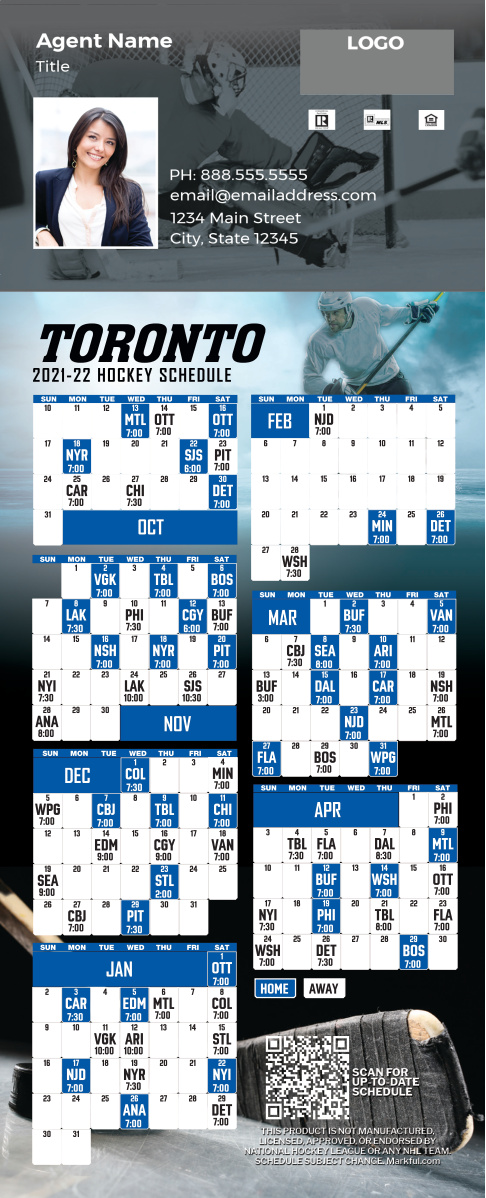 2021-22 Custom QuickMagnet Hockey Magnets - Toronto Maple Leafs