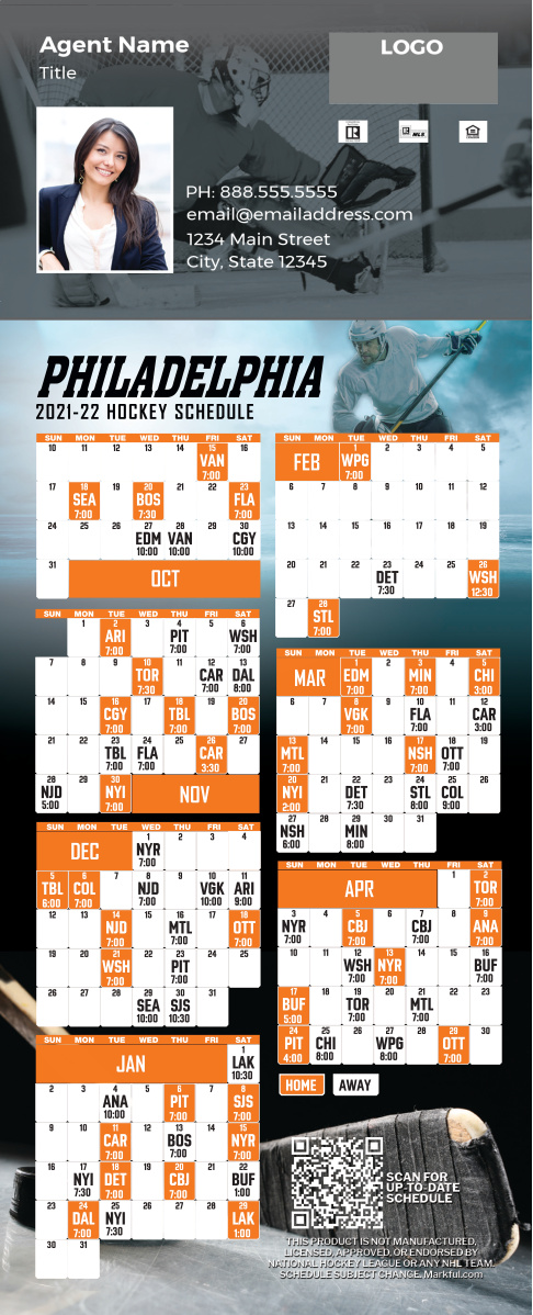 2021-22 Custom QuickCard Hockey Magnets - Philadelphia Flyers